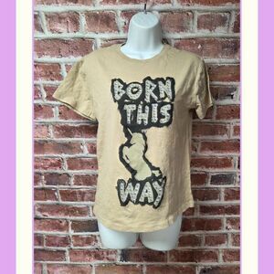Women's LADY GAGA Born This Way Short Sleeves Graphic T-Shirt‎ Small
